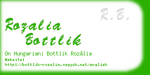 rozalia bottlik business card