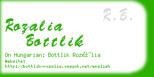 rozalia bottlik business card